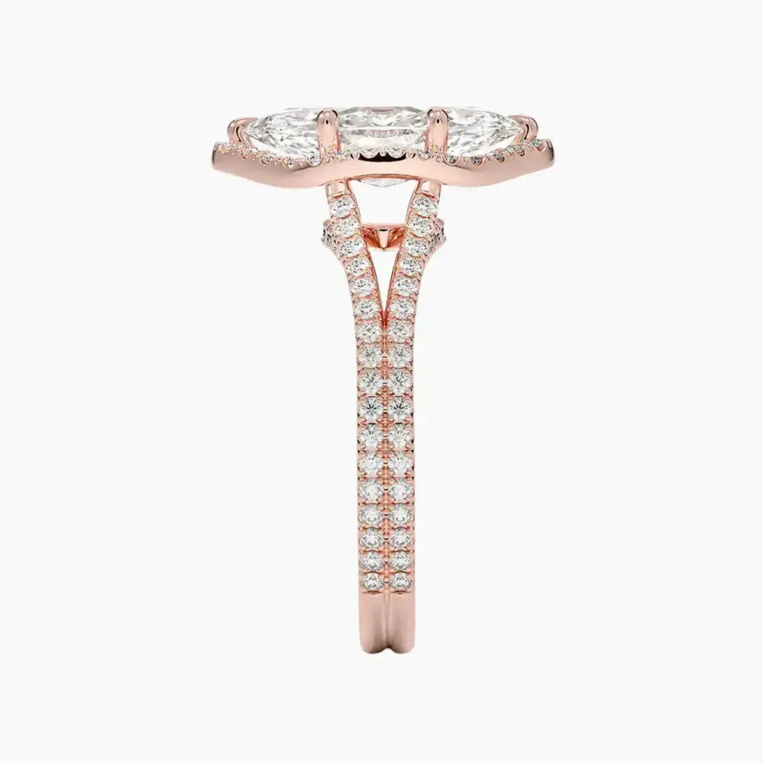 Zephyrine Marquise Designer Diamond Ring Setting in 14K Yellow Gold