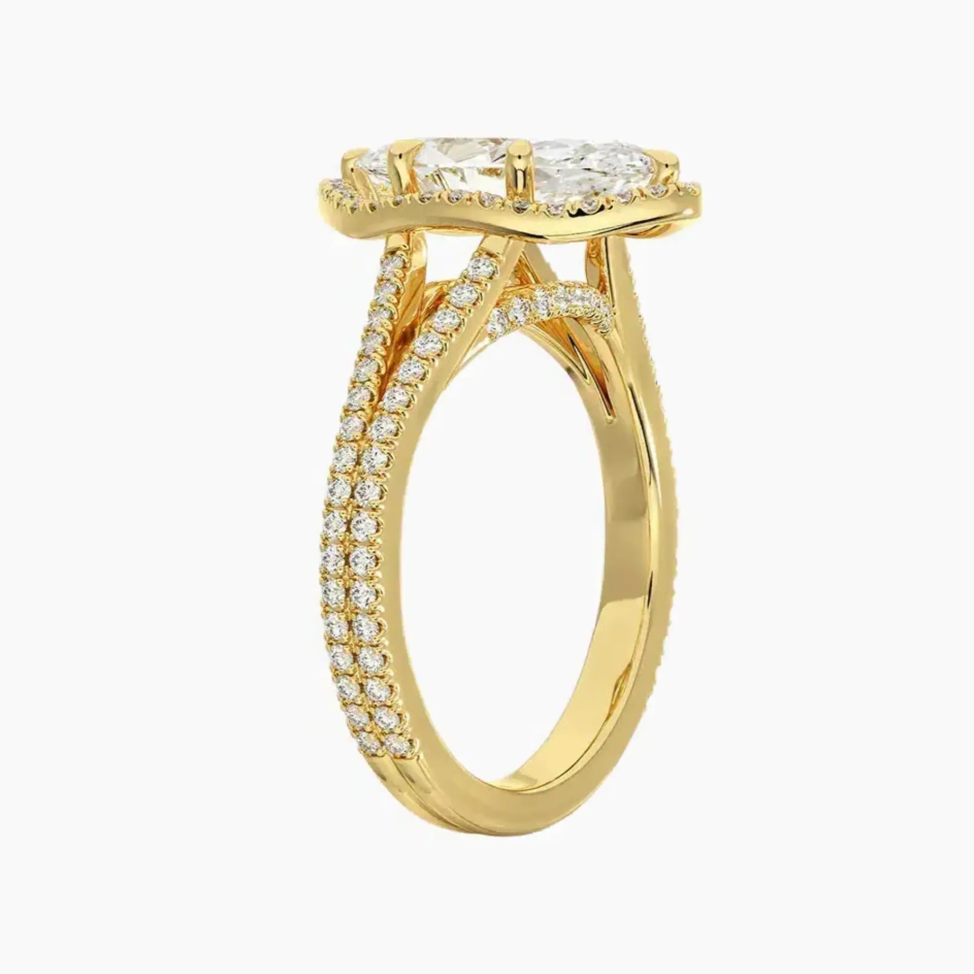 Zephyrine Marquise Designer 1 Carat Lab Grown Diamond Engagement Ring in 18K Rose Gold