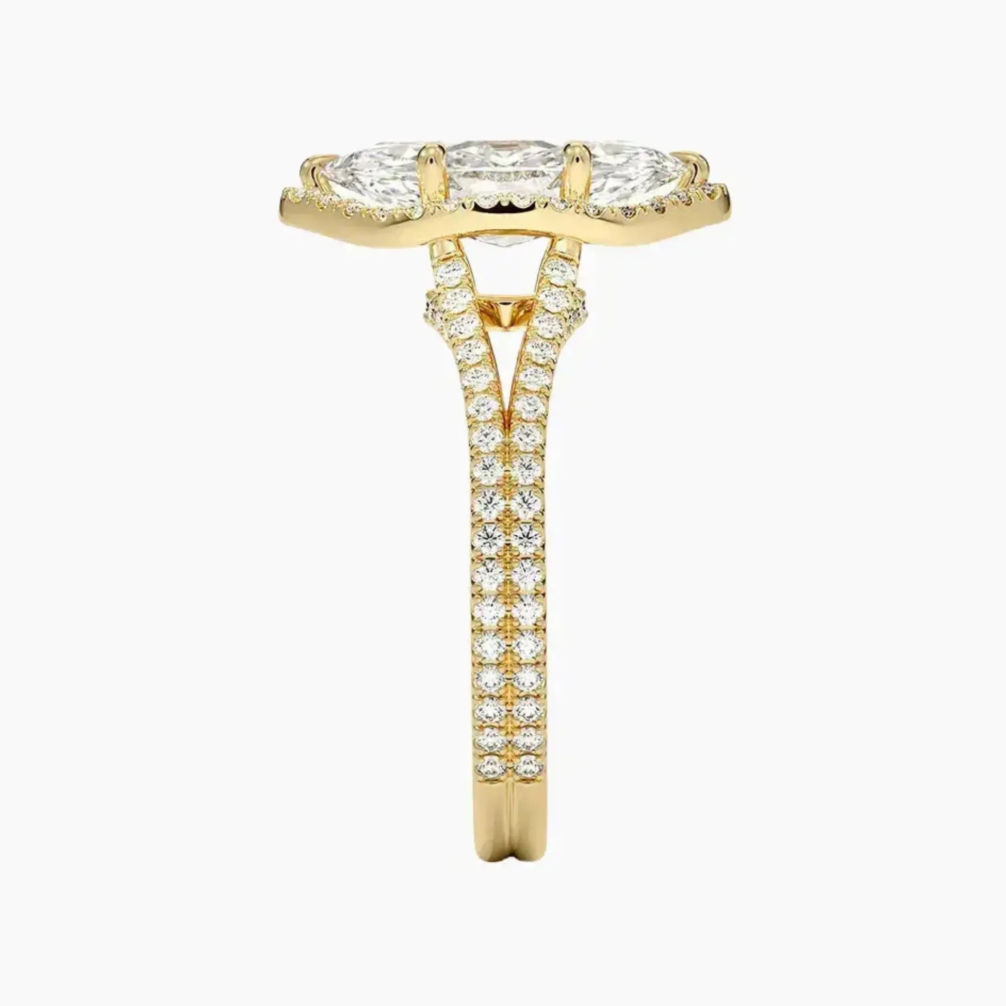 Zephyrine Marquise Designer 1 Carat Lab Grown Diamond Engagement Ring in 14K White Gold