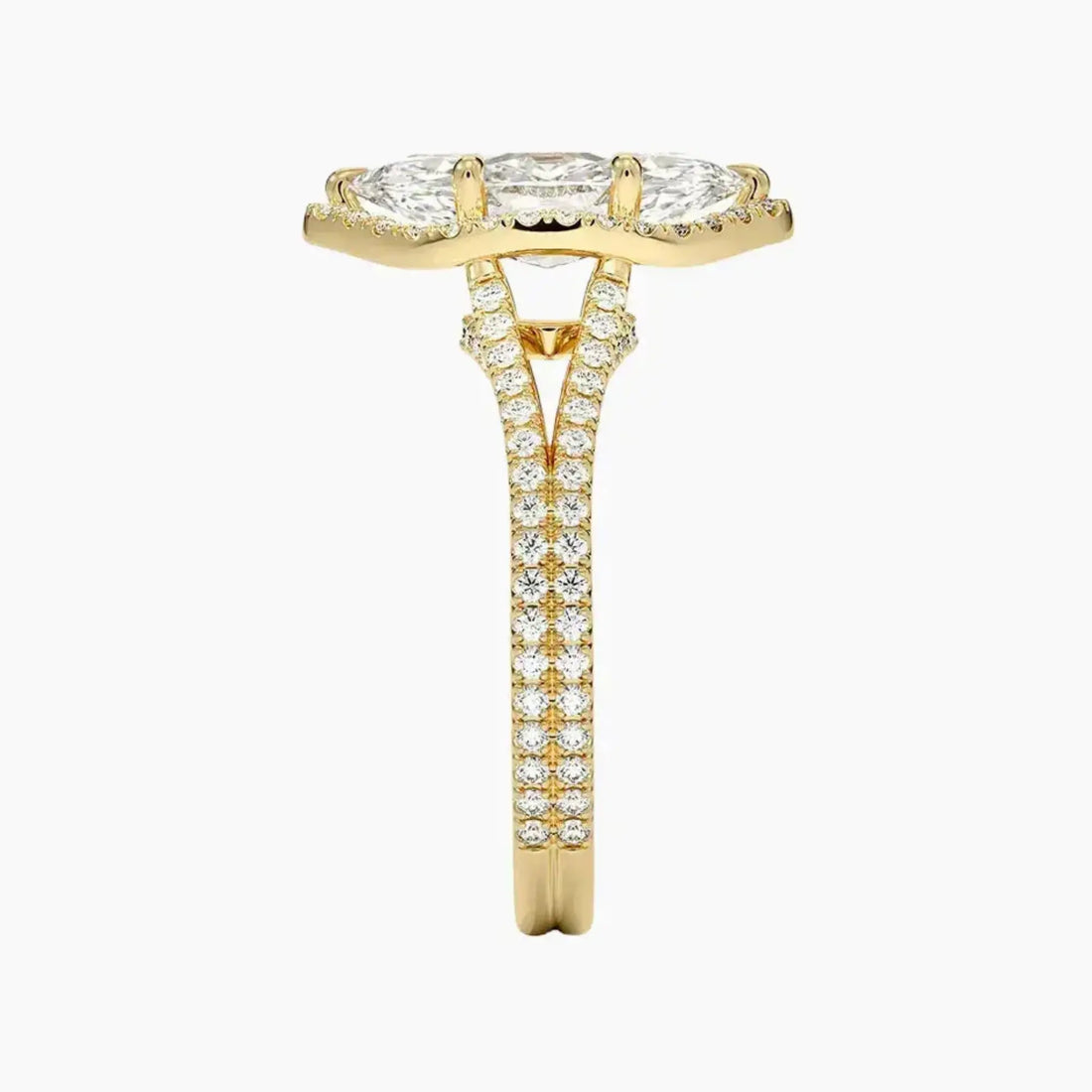 Zephyrine Marquise Designer 2.5 Carat Lab Grown Diamond Engagement Ring in 14K Rose Gold
