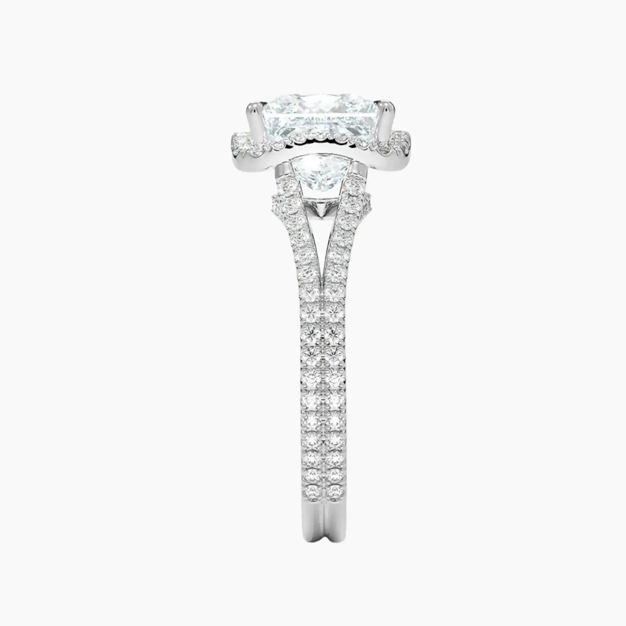 Zephyrine Princess Designer 1.5 Carat Lab Grown Diamond Engagement Ring in 14K Yellow Gold