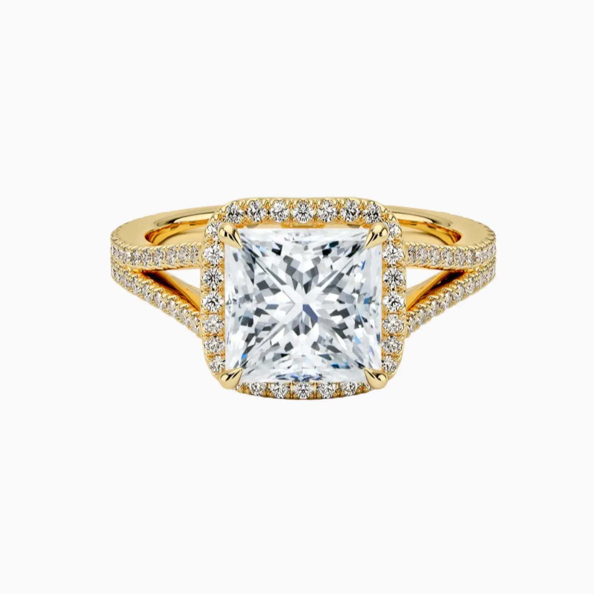 Zephyrine Princess Designer 1.5 Carat Lab Grown Diamond Engagement Ring in 18K Rose Gold