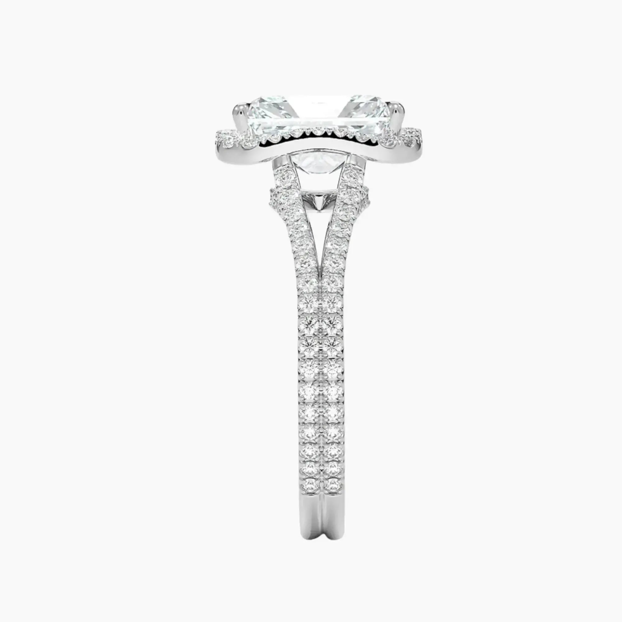 Zephyrine Radiant Designer 1 Carat Lab Grown Diamond Engagement Ring in 14K Yellow Gold