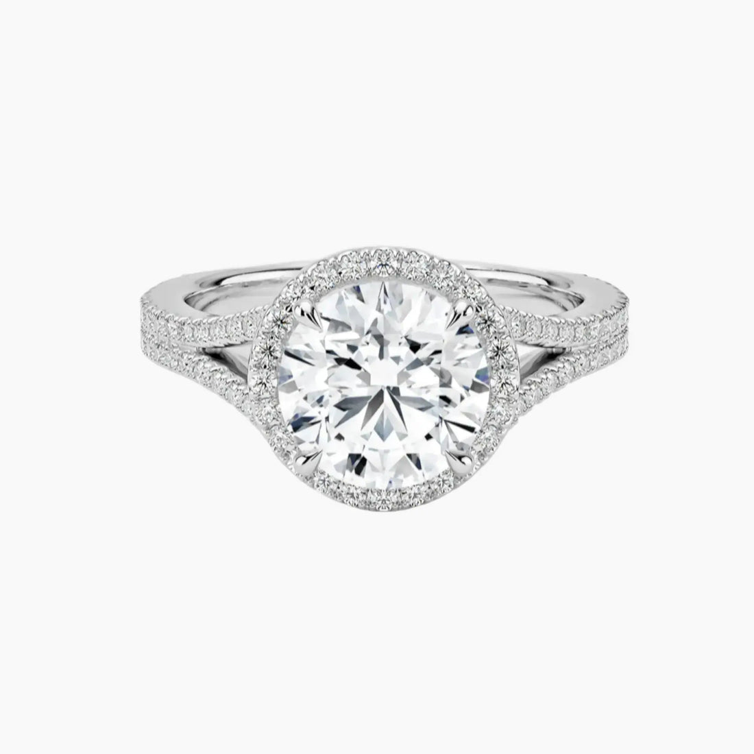 Zephyrine Round Designer Diamond Ring Setting in 14K Rose Gold