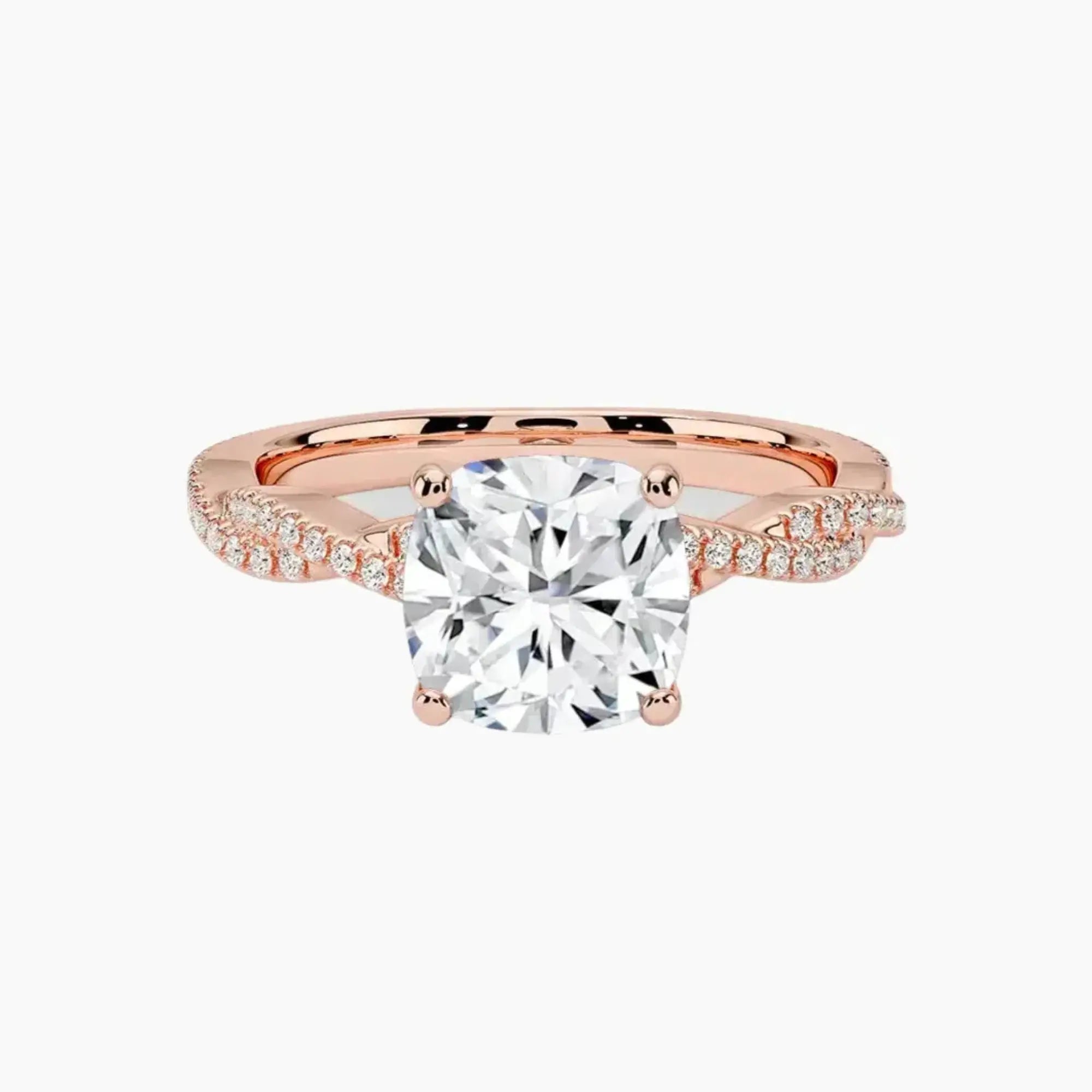 Briar Cushion Designer Diamond Ring Setting in 14K White Gold