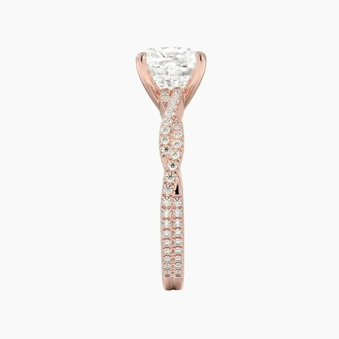 Briar Cushion Designer 1 Carat Lab Grown Diamond Engagement Ring in 18K Yellow Gold