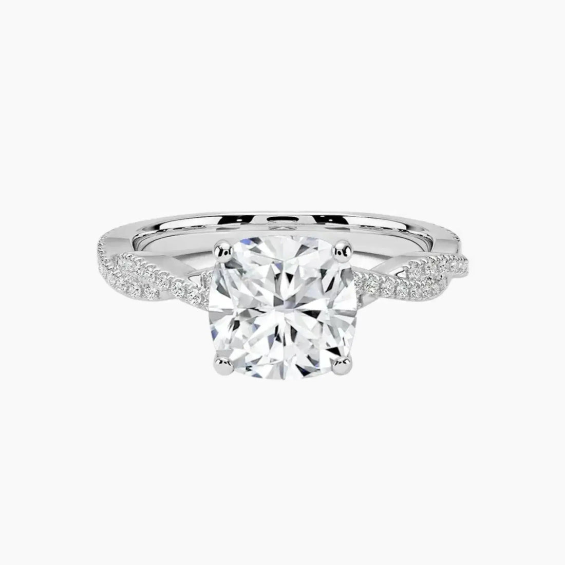 Cassia Cushion Designer 1 Carat Lab Grown Diamond Engagement Ring in 14K Rose Gold