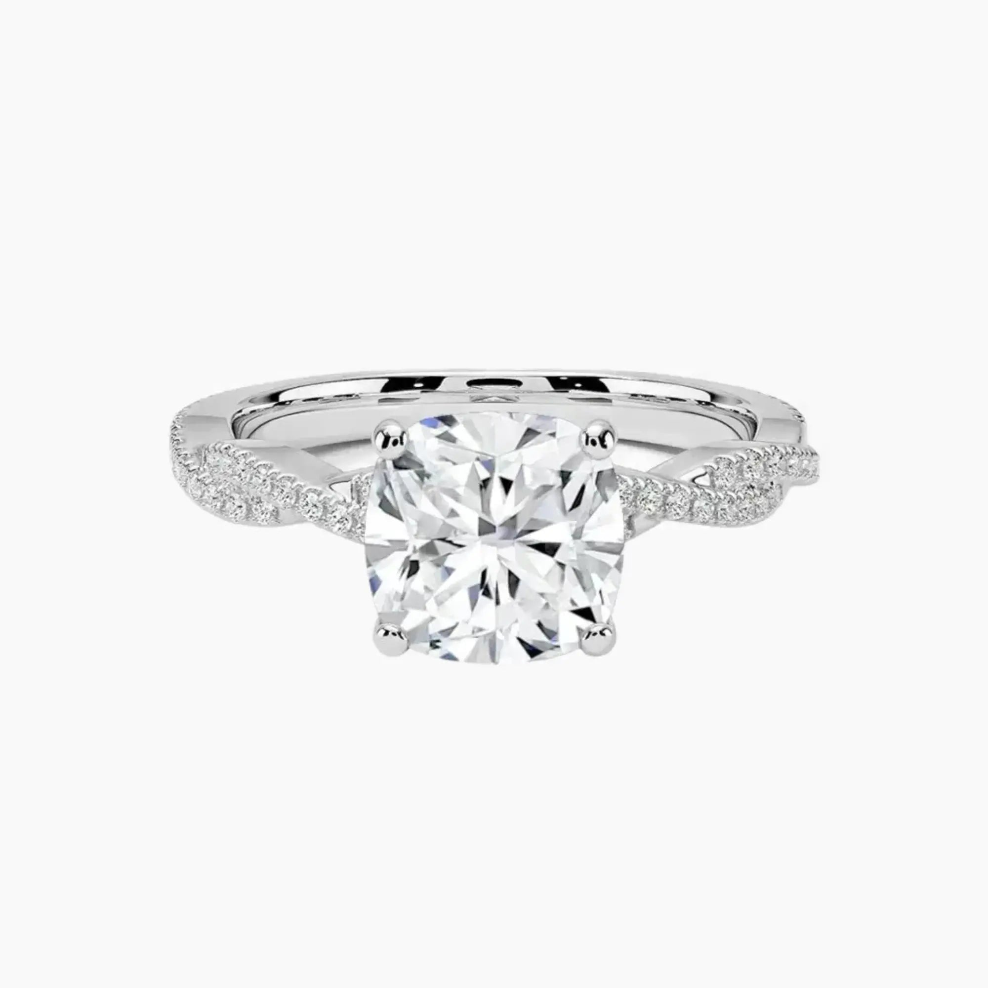 Briar Cushion Designer Diamond Ring Setting in 14K Rose Gold