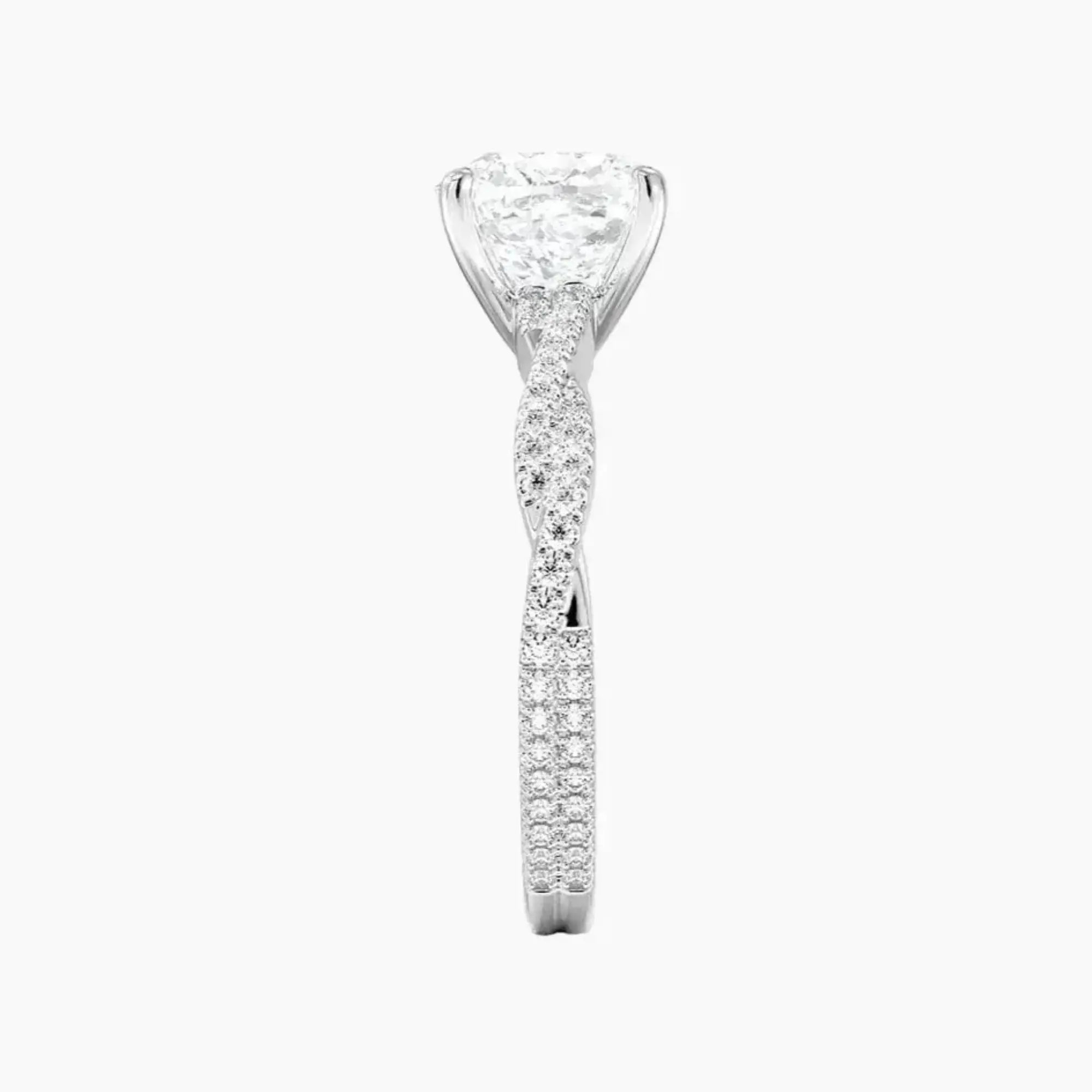 Briar Cushion Designer Diamond Ring Setting in 14K Rose Gold