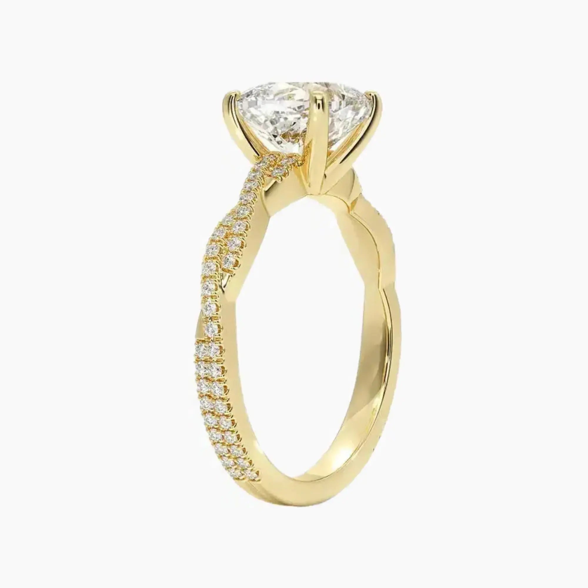 Cassia Cushion Designer 2.5 Carat Lab Grown Diamond Engagement Ring in 18K White Gold