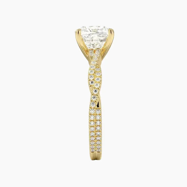 Briar Cushion Designer 2 Carat Lab Grown Diamond Engagement Ring in 18K Rose Gold