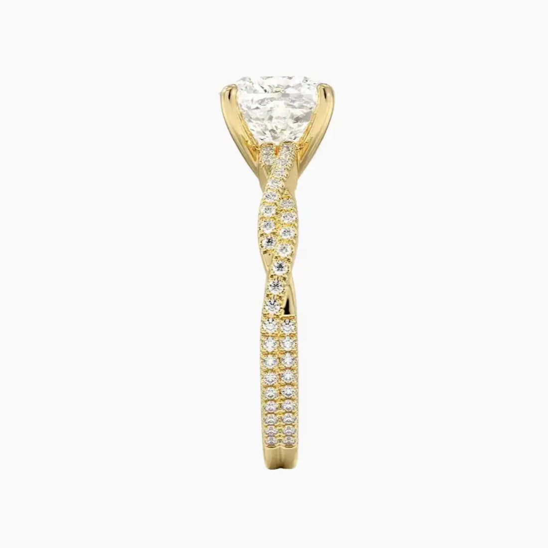 Briar Cushion Designer Diamond Ring Setting in 14K Rose Gold
