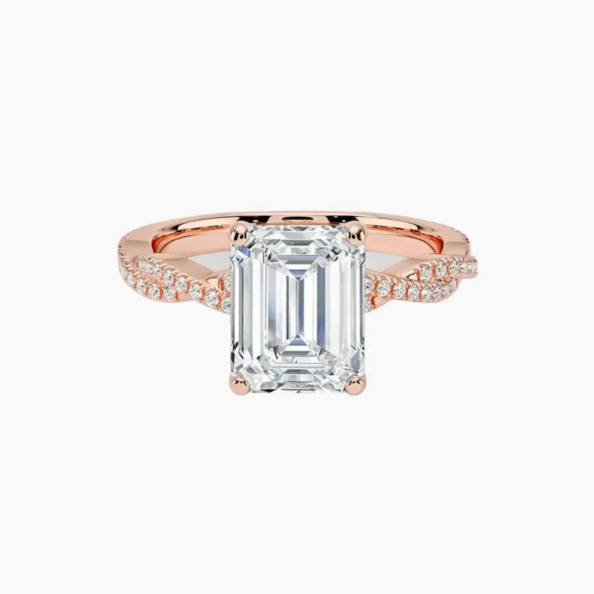 Briar Emerald Designer 2 Carat Lab Grown Diamond Engagement Ring in 14K Yellow Gold