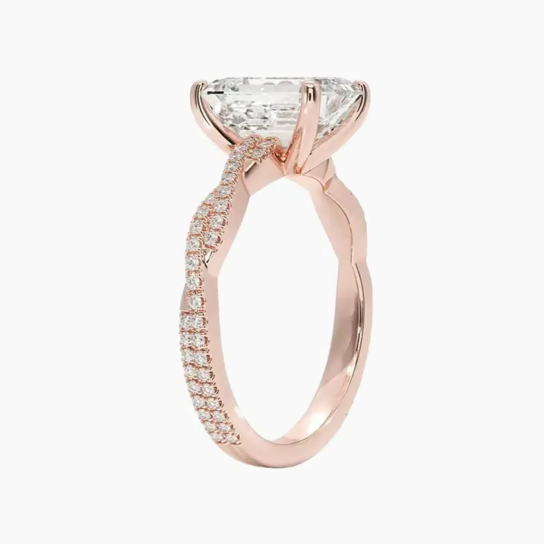 Briar Emerald Designer Diamond Ring Setting in 14K White Gold