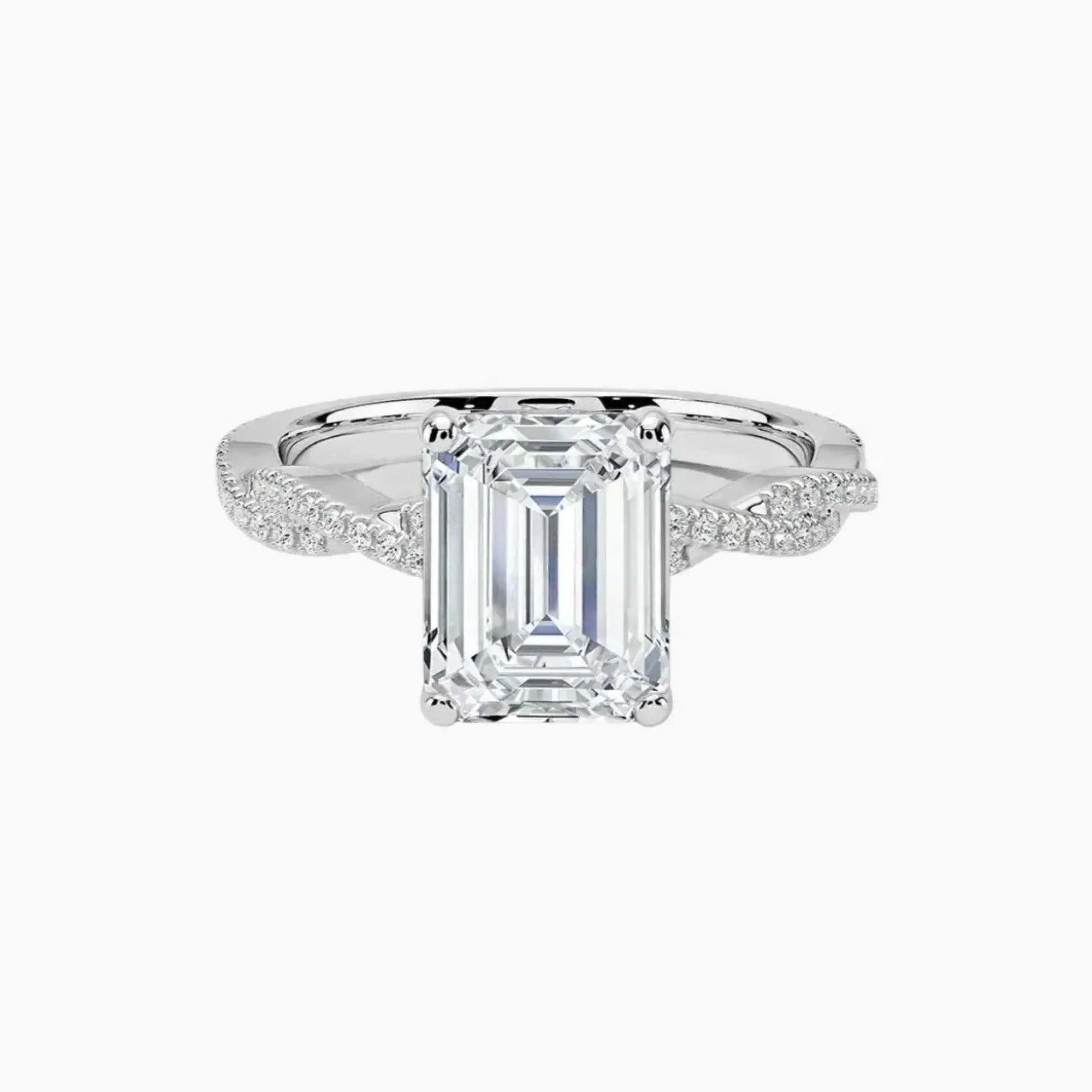 Briar Emerald Designer 1.5 Carat Lab Grown Diamond Engagement Ring in 18K Rose Gold