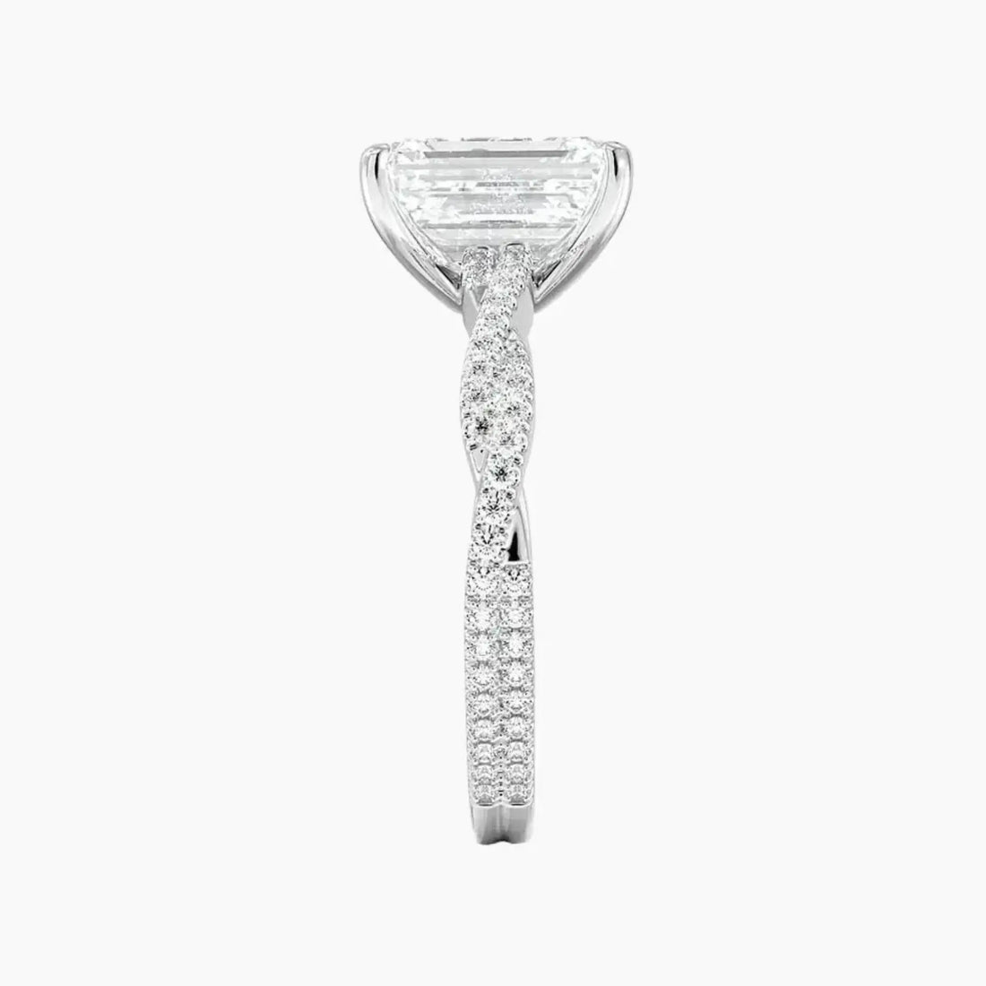 Briar Emerald Designer Diamond Ring Setting in 14K Yellow Gold