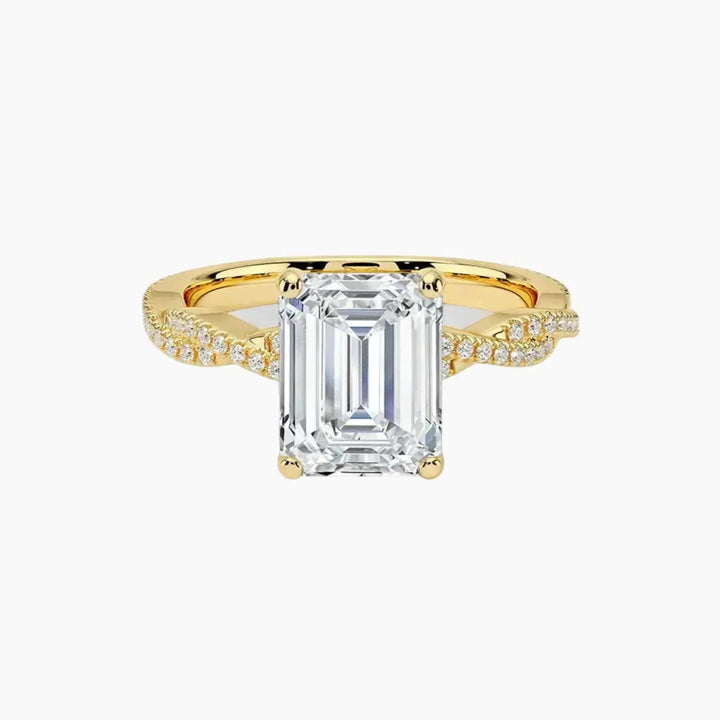 Briar Emerald Designer 1.5 Carat Lab Grown Diamond Engagement Ring in 18K Yellow Gold