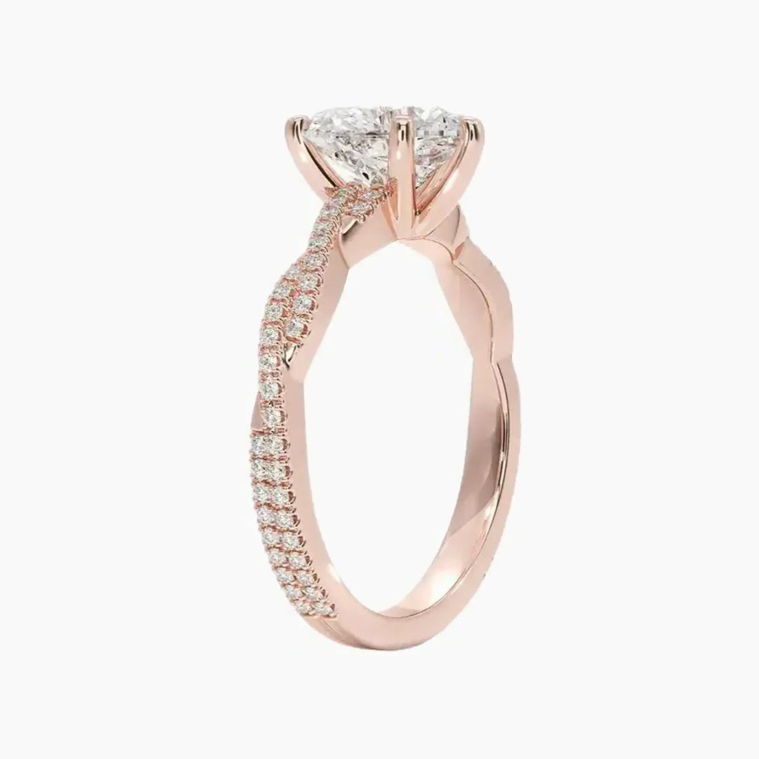 Briar Heart Designer Diamond Ring Setting in 18K Yellow Gold