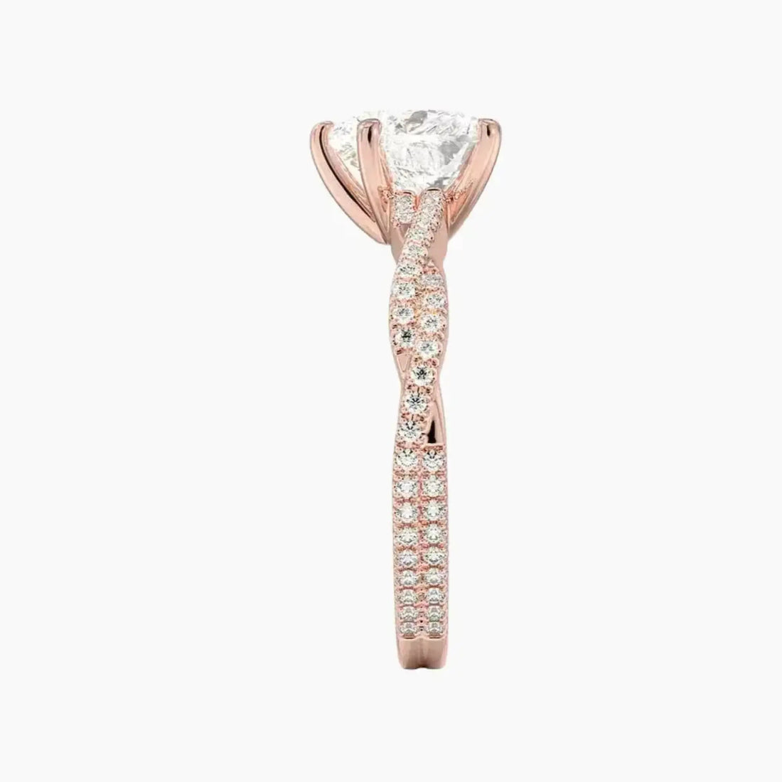 Briar Heart Designer Diamond Ring Setting in 18K White Gold