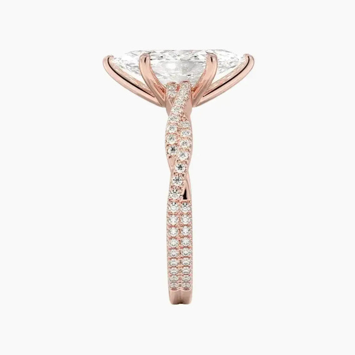 Briar Marquise Designer 2.5 Carat Lab Grown Diamond Engagement Ring in 18K Yellow Gold