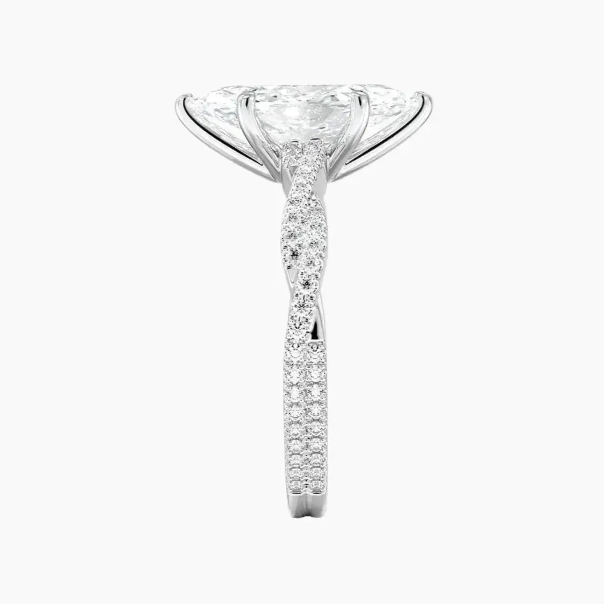 Briar Marquise Designer 3 Carat Lab Grown Diamond Engagement Ring in 18K Rose Gold
