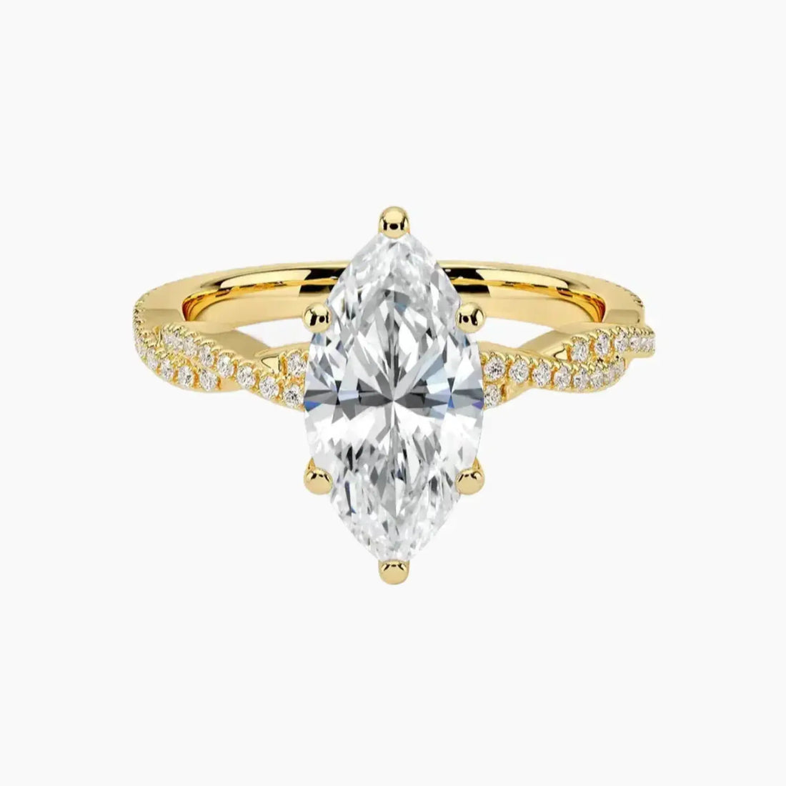 Briar Marquise Designer 2 Carat Lab Grown Diamond Engagement Ring in 18K White Gold