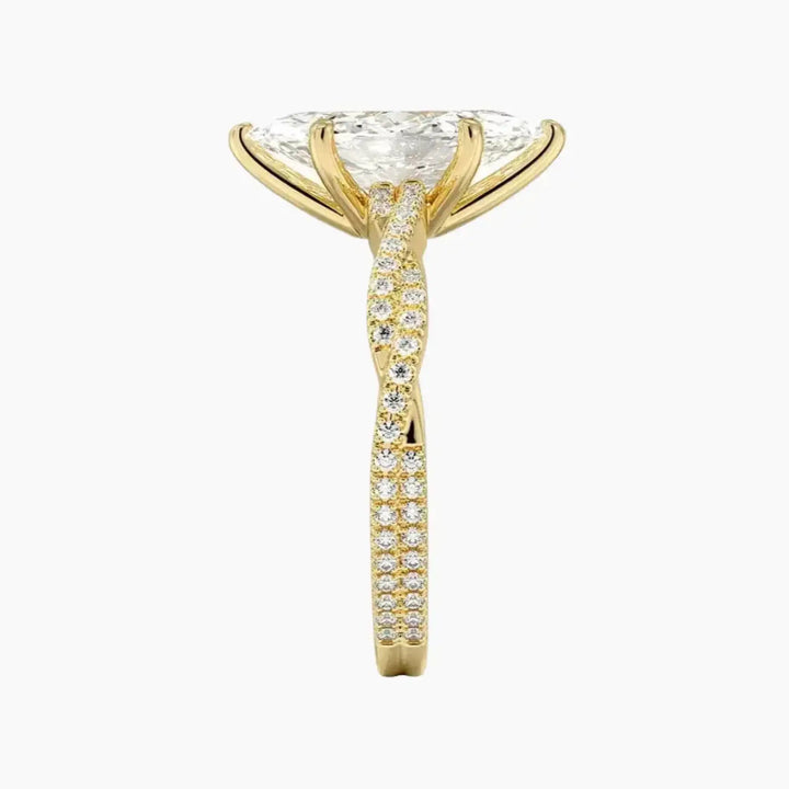 Briar Marquise Designer 3 Carat Lab Grown Diamond Engagement Ring in 14K Rose Gold