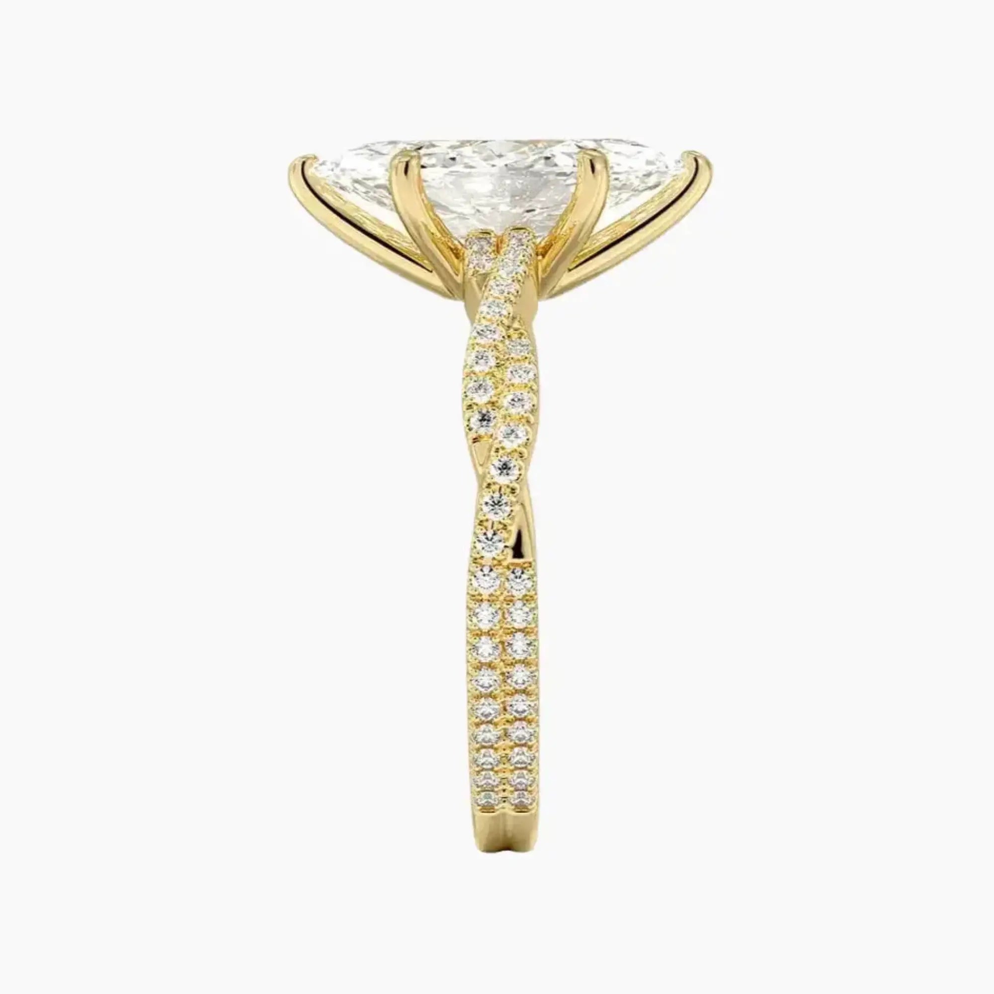Briar Marquise Designer 2 Carat Lab Grown Diamond Engagement Ring in 14K Yellow Gold