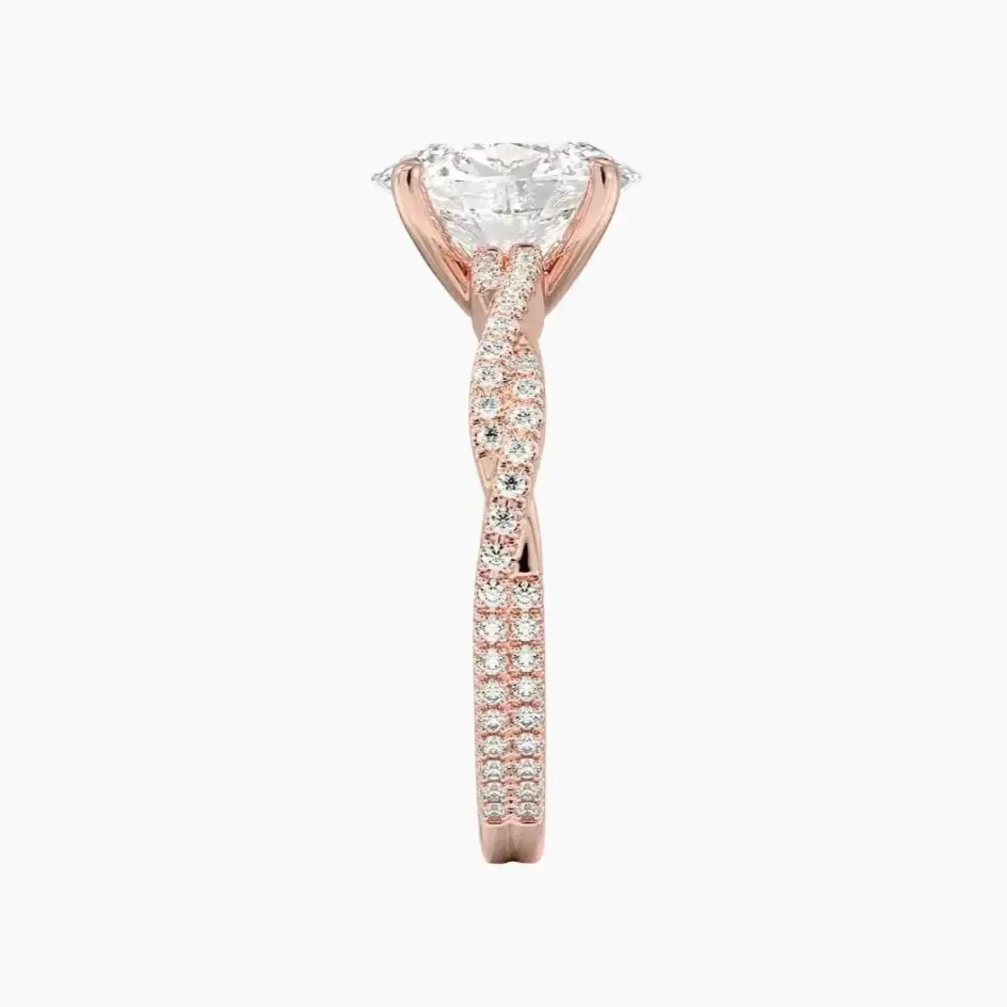 Cassia Oval Designer 1.5 Carat Lab Grown Diamond Engagement Ring in 14K White Gold