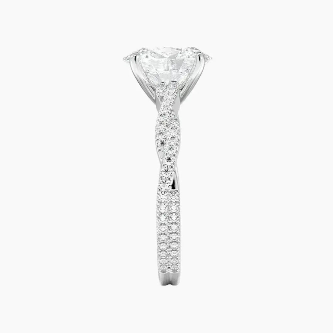 Briar Oval Designer Diamond Ring Setting in 18K Rose Gold