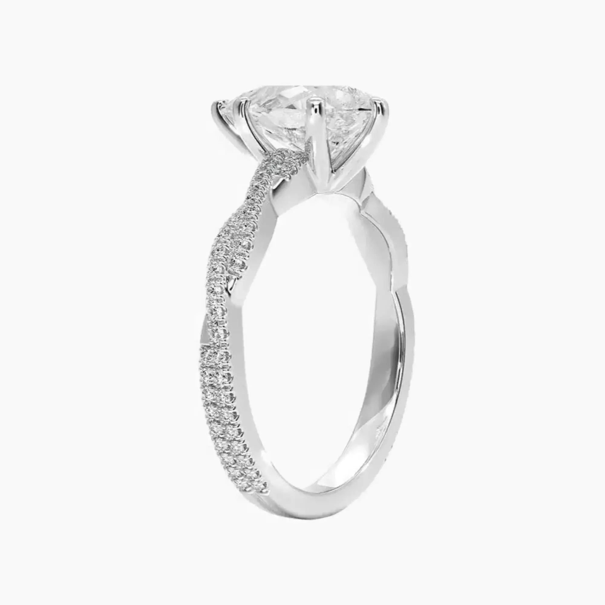 Briar Pear Designer 1.5 Carat Lab Grown Diamond Engagement Ring in 18K Yellow Gold
