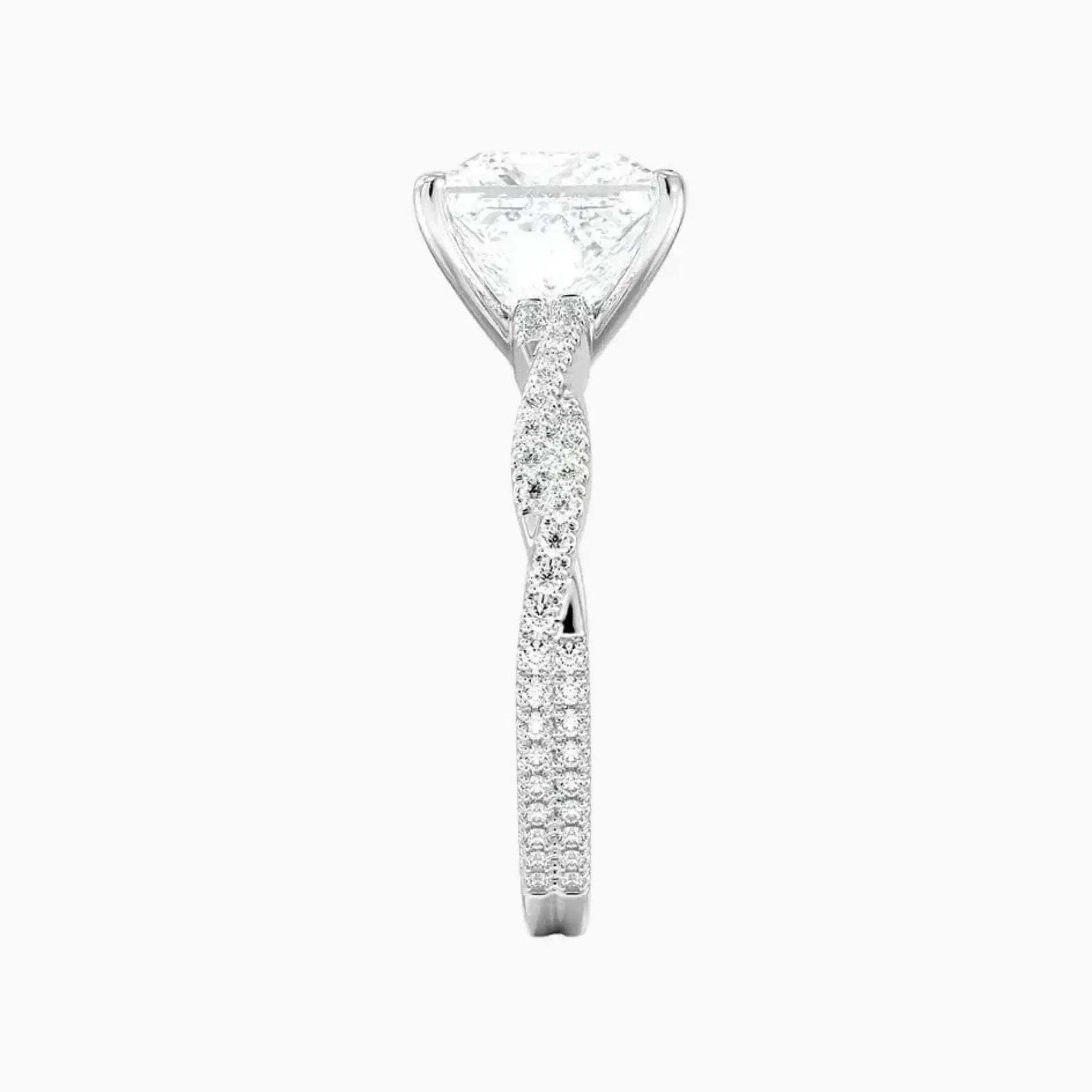 Cassia Princess Designer 3 Carat Lab Grown Diamond Engagement Ring in 18K Rose Gold