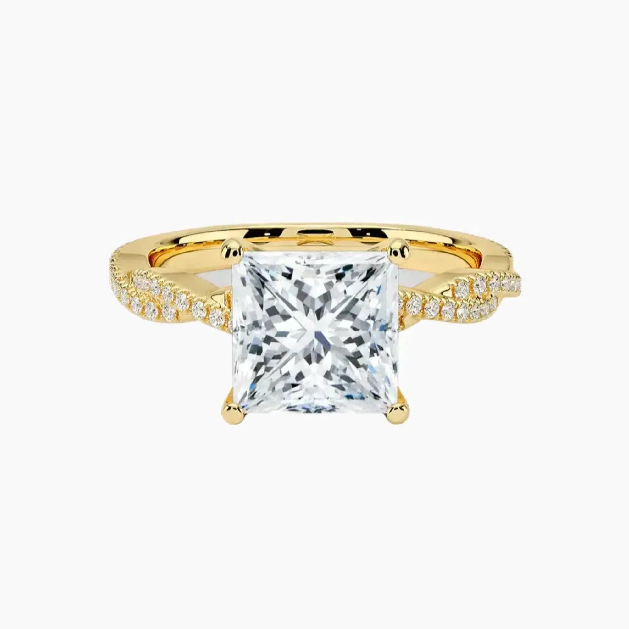 Briar Princess Designer 2.5 Carat Lab Grown Diamond Engagement Ring in 14K Yellow Gold