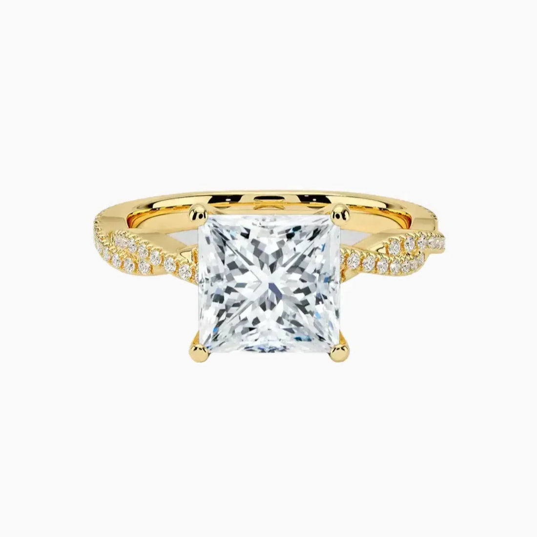 Cassia Princess Designer 2 Carat Lab Grown Diamond Engagement Ring in 18K White Gold