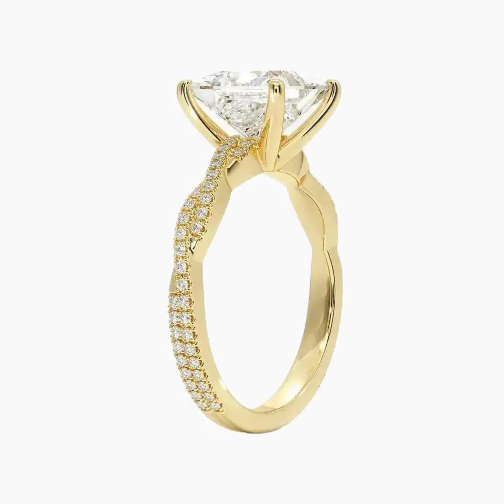 Briar Princess Designer 2 Carat Lab Grown Diamond Engagement Ring in 18K Rose Gold
