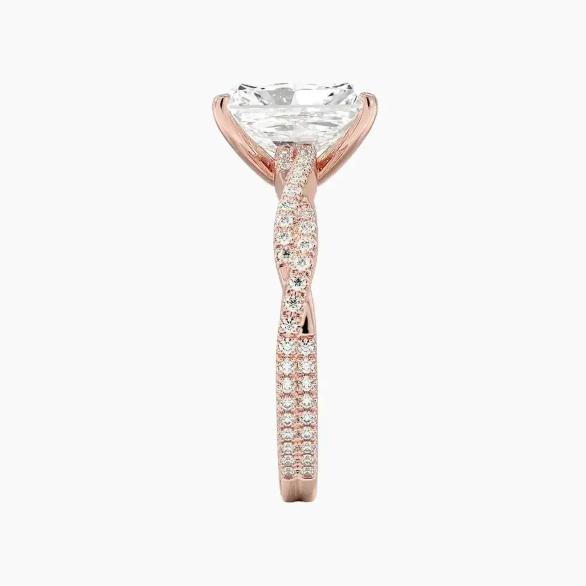 Briar Radiant Designer 1.5 Carat Lab Grown Diamond Engagement Ring in 14K Yellow Gold