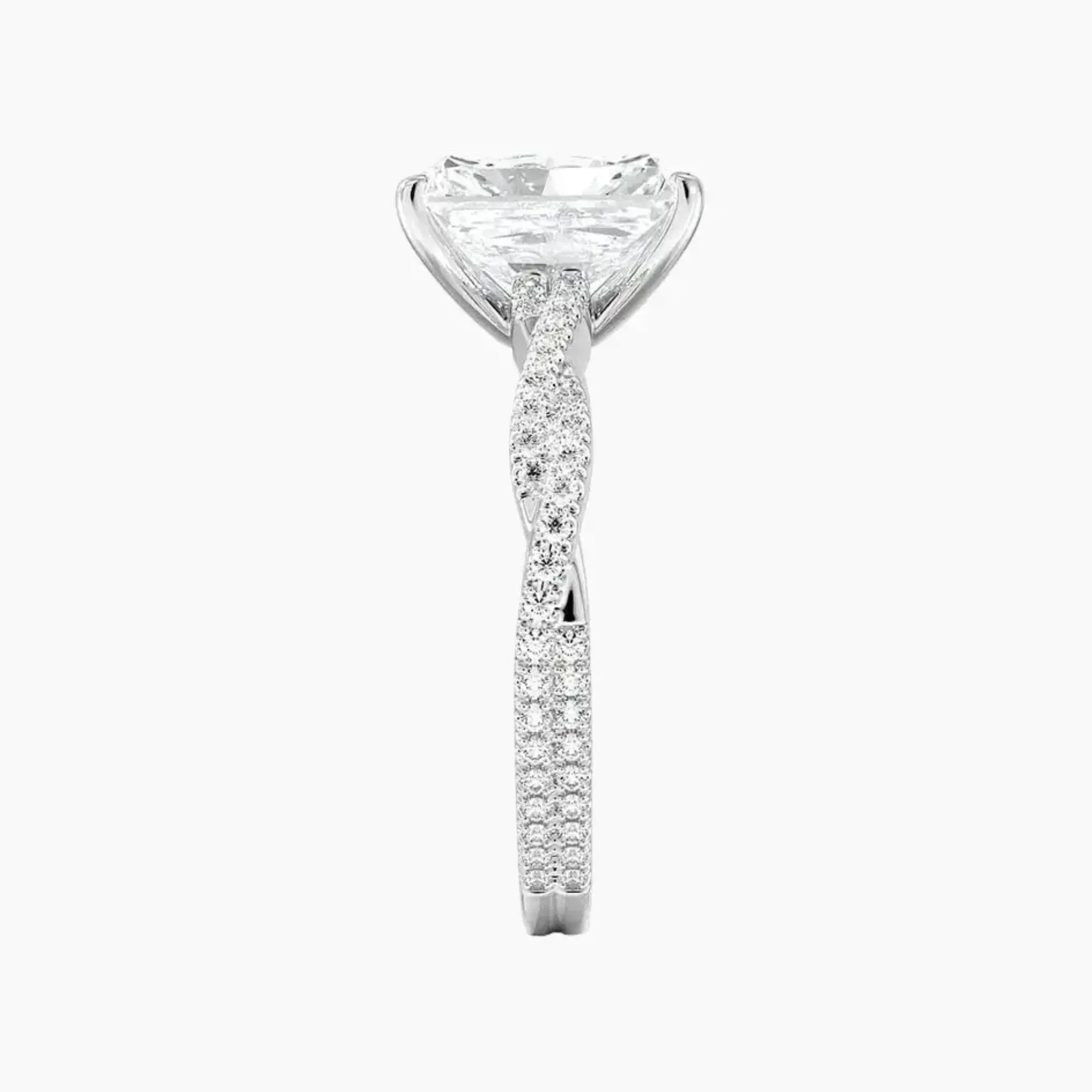 Cassia Radiant Designer 3 Carat Lab Grown Diamond Engagement Ring in 14K Yellow Gold