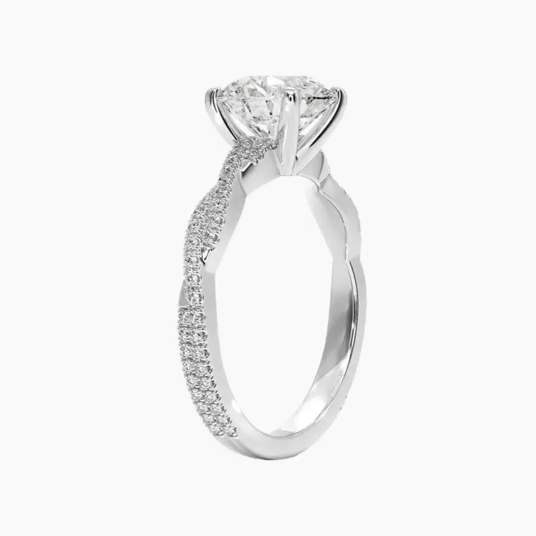 Briar Round Designer Diamond Ring Setting in 14K Yellow Gold