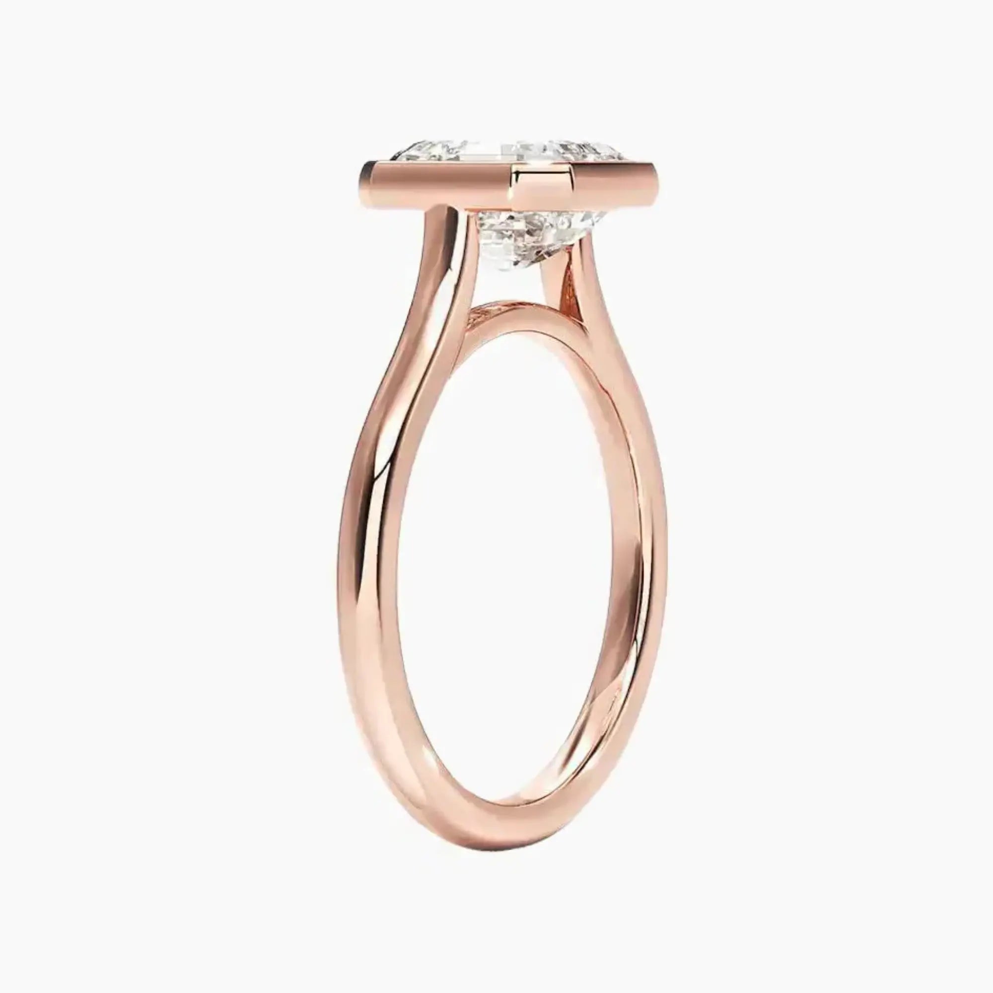 Jovienne Asscher Solitaire Diamond Ring Setting in 14K White Gold