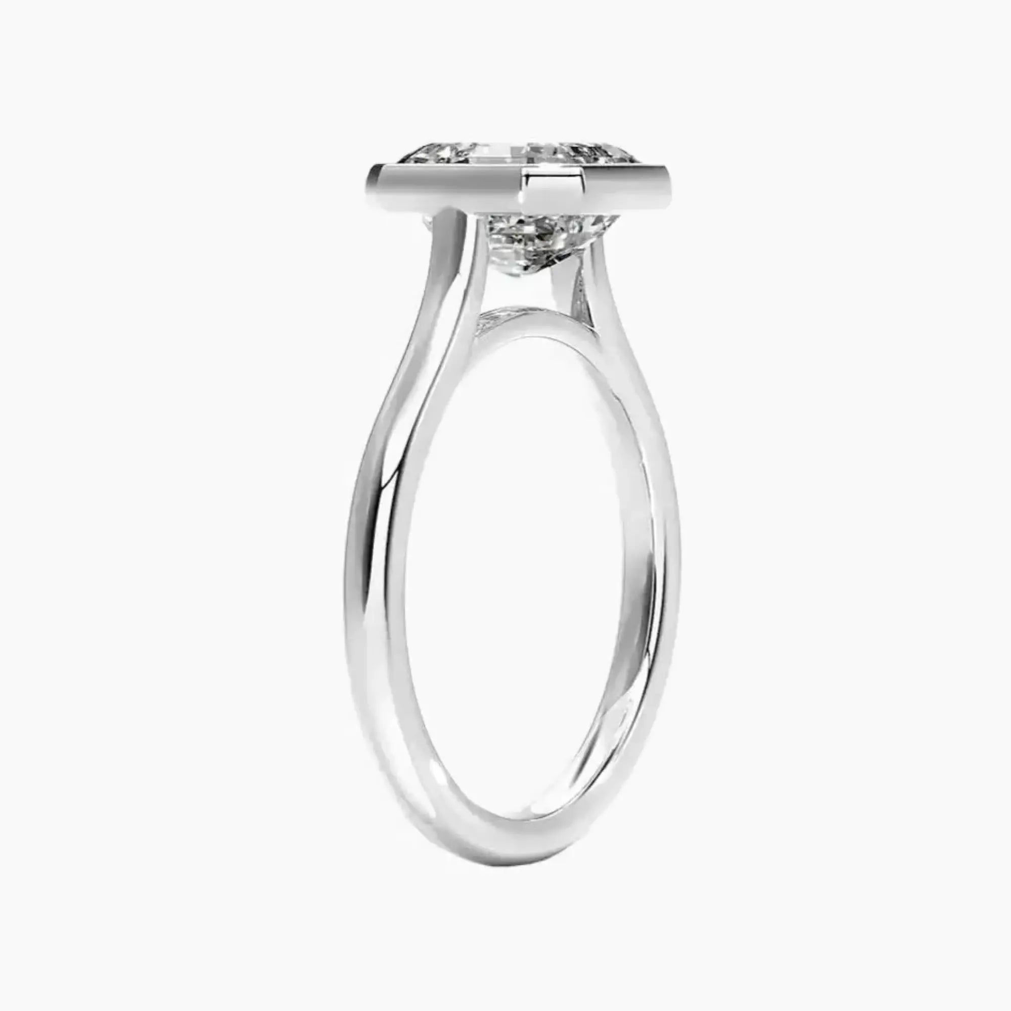 Jovienne Asscher Solitaire 1 Carat Lab Grown Diamond Engagement Ring in 18K Yellow Gold
