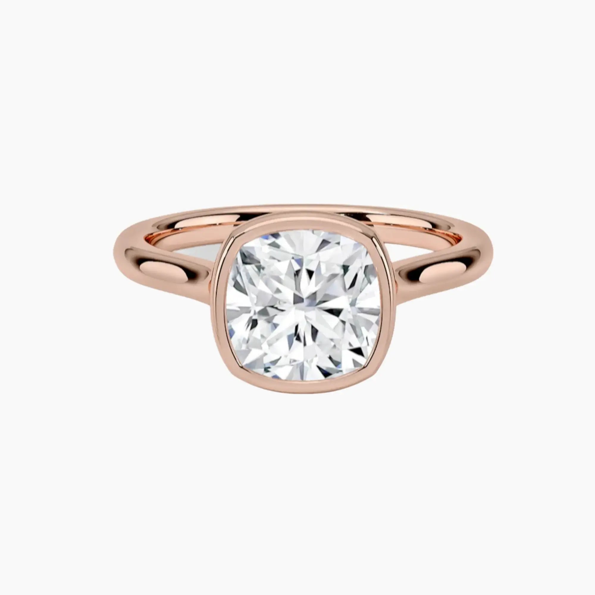 Jovienne Cushion Solitaire Diamond Ring Setting in 18K Yellow Gold
