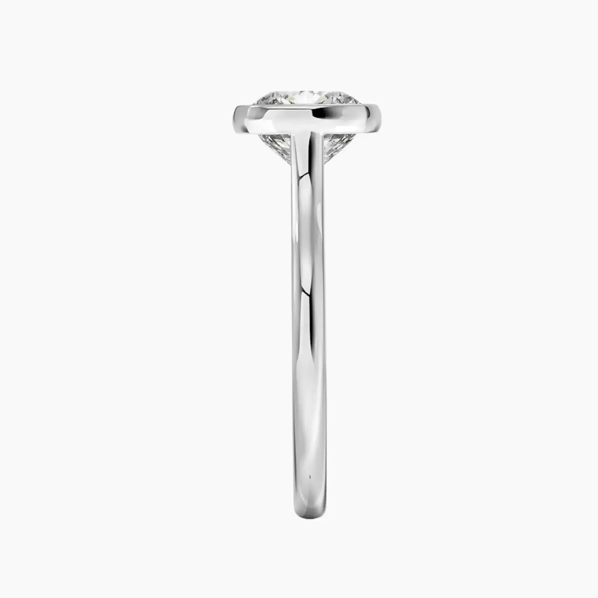 Jovienne Cushion Solitaire 2 Carat Lab Grown Diamond Engagement Ring in 18K White Gold