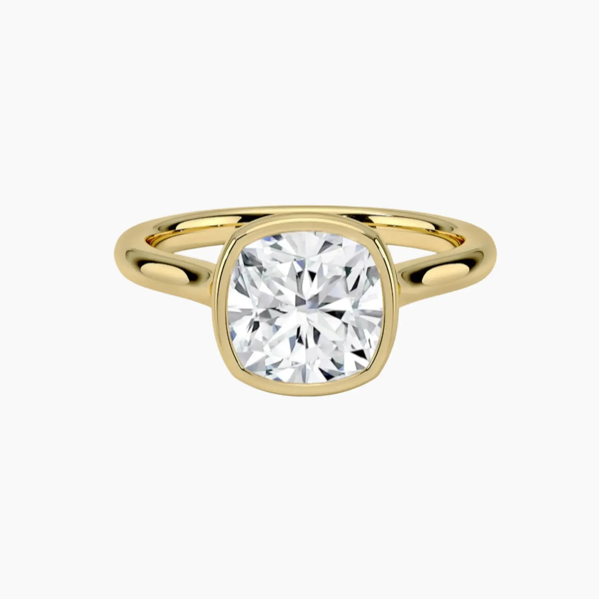 Jovienne Cushion Solitaire 3 Carat Lab Grown Diamond Engagement Ring in 14K Rose Gold