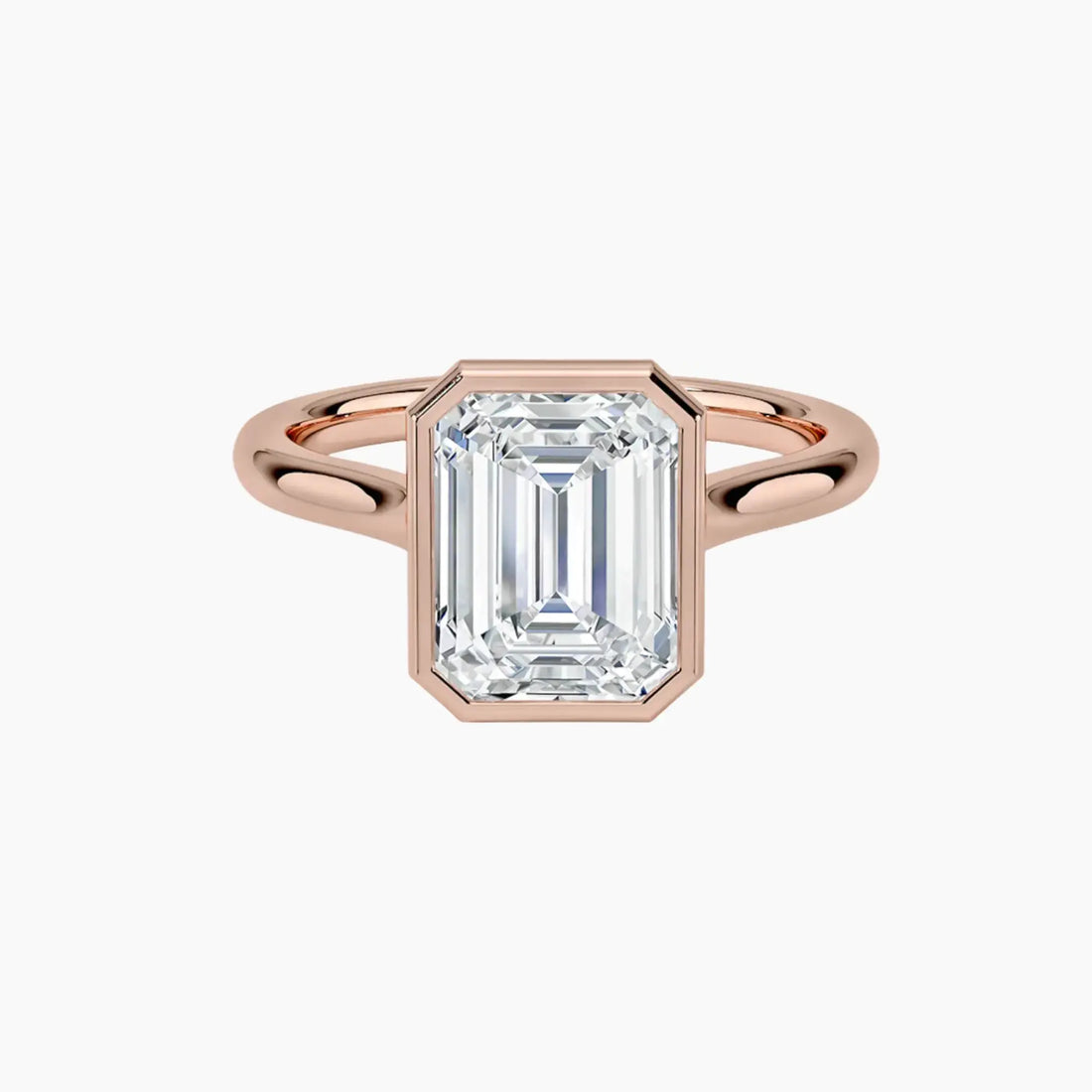 Jovienne Emerald Solitaire Diamond Ring Setting in 18K Yellow Gold