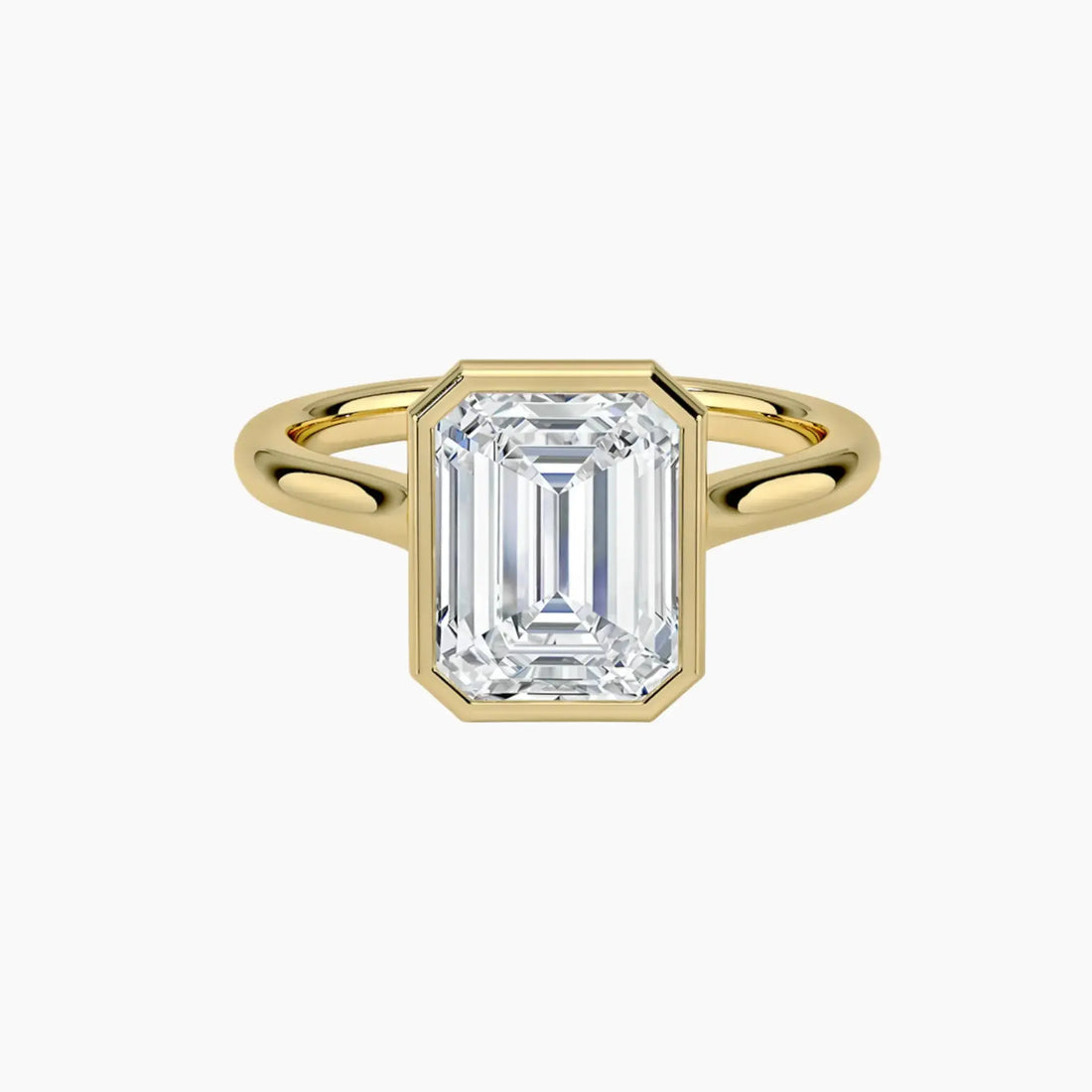Jovienne Emerald Solitaire 2.5 Carat Lab Grown Diamond Engagement Ring in 18K White Gold