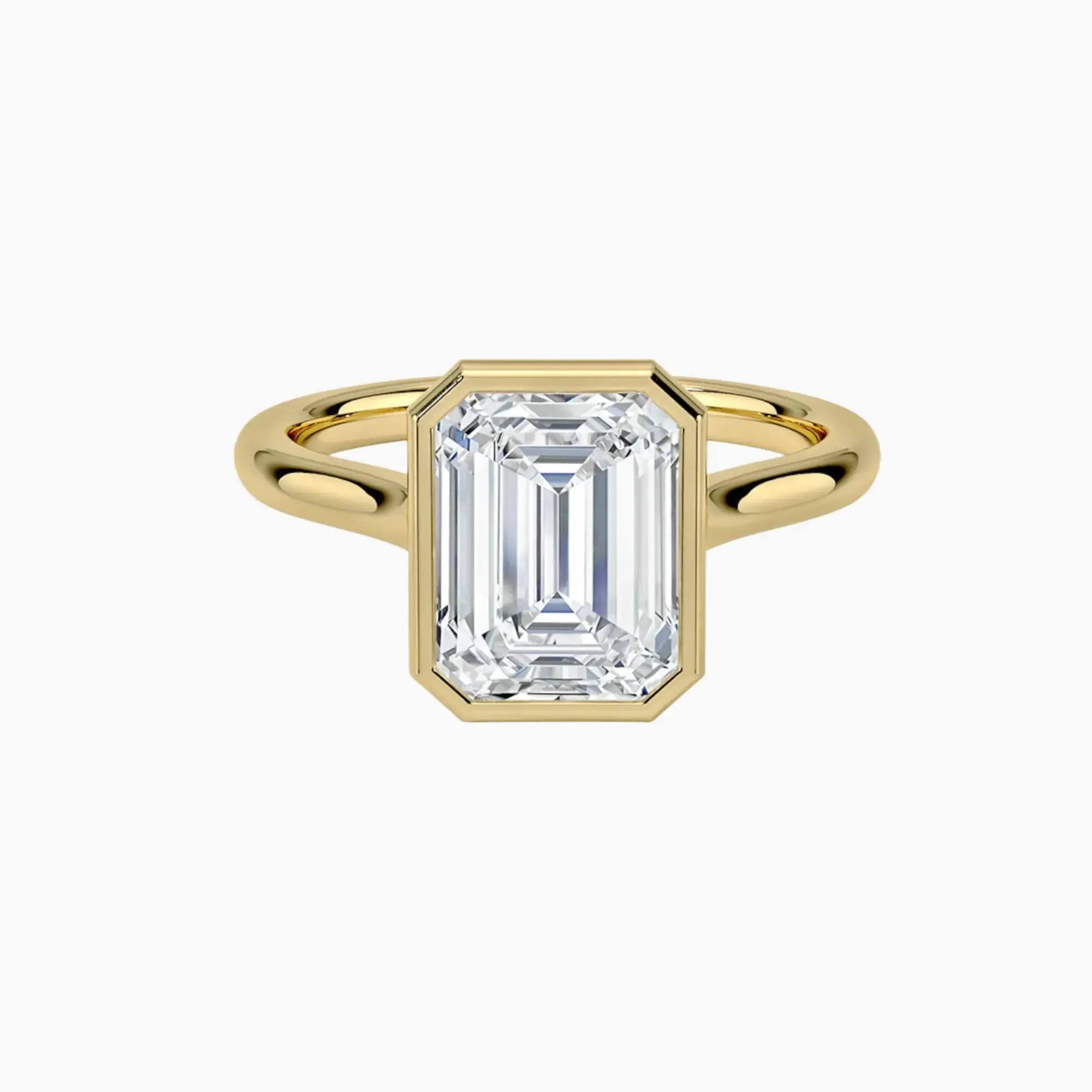 Jovienne Emerald Solitaire 1.5 Carat Lab Grown Diamond Engagement Ring in 18K Rose Gold