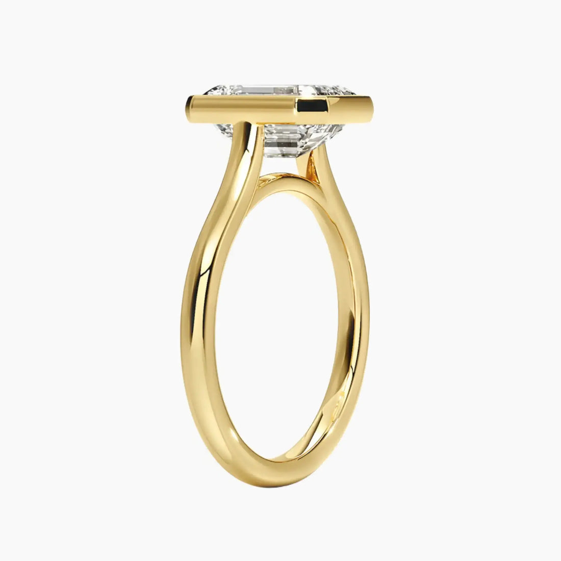 Jovienne Emerald Solitaire 3 Carat Lab Grown Diamond Engagement Ring in 14K Rose Gold