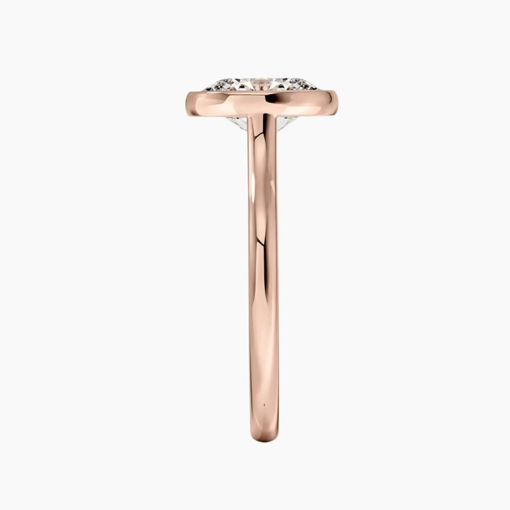 Jovienne Oval Solitaire 2.5 Carat Lab Grown Diamond Engagement Ring in 18K Yellow Gold