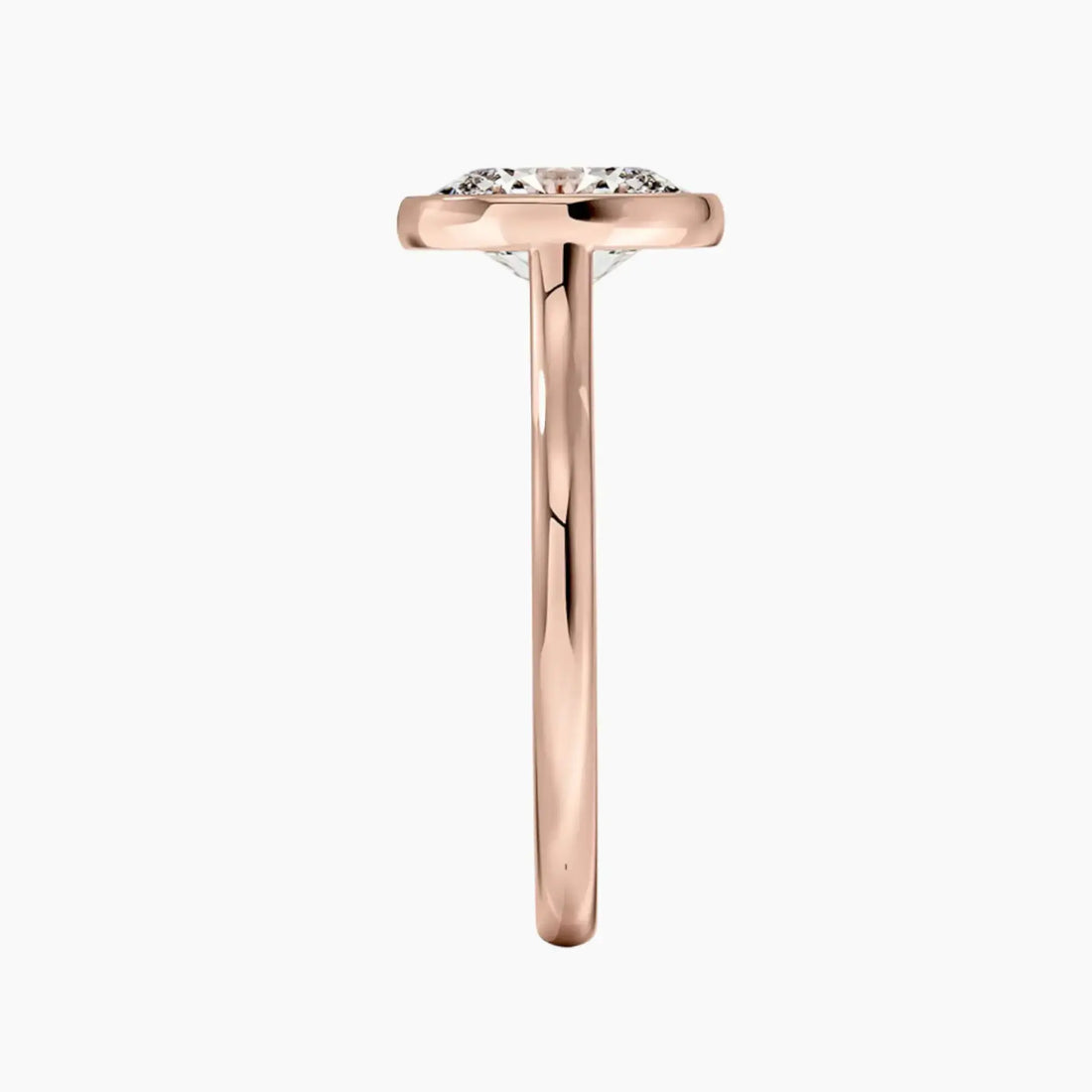 Jovienne Oval Solitaire 2.5 Carat Lab Grown Diamond Engagement Ring in 18K Yellow Gold