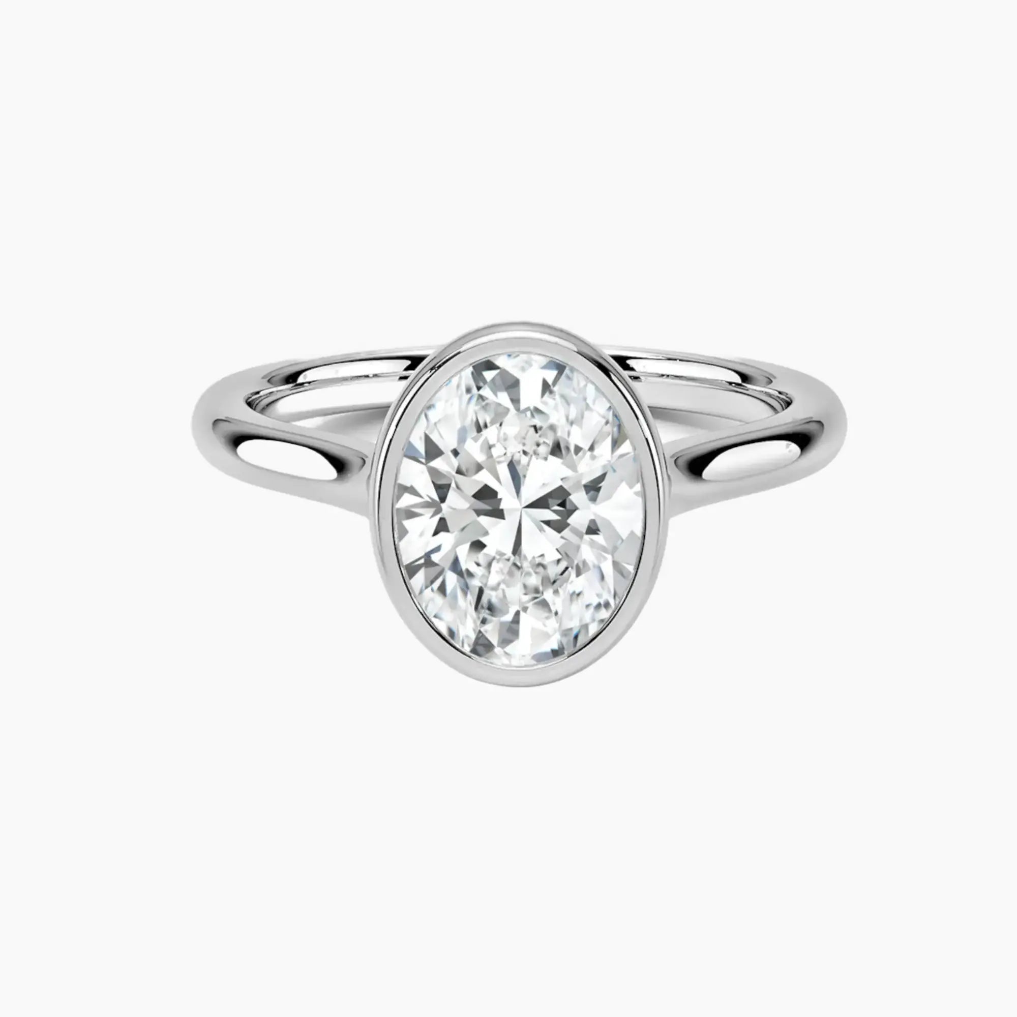 Jovienne Oval Solitaire Diamond Ring Setting in 14K Rose Gold